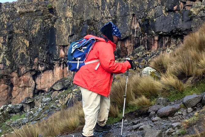 5 Days Mt. Kenya Sirimon route out Chogoria Route with Peak Circuit - Day 4 summit attempt at dawn: Point Lenana sunrise, then the long descent to Chogoria