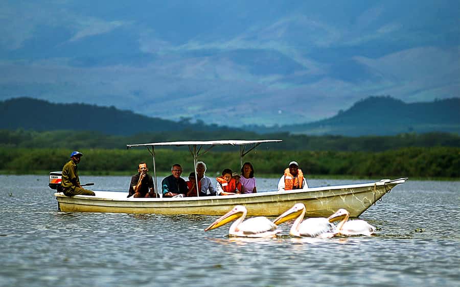 A day tour; Lake Nakuru national park& L. Naivasha Boat ride - Early pickup and the Great Rift Valley viewpoint stop