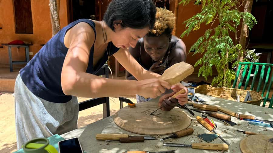 Beginner Swahili Woodcarving Classes with Woman Woodcarver - Finding the right spot: Peponi Hotel and Shela’s Earth Love Garden