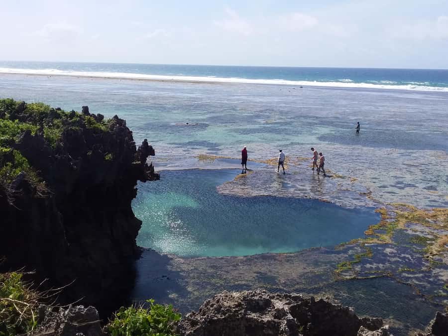 Diani: Snorkeling and Swimming at African Pool in Tiwi Beach - At the African Pool: coral caves, the Africa-shaped swim, and cliffside fun