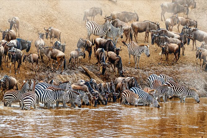 Kenya safari - Hot-air balloon and Maasai village option: morning views from above