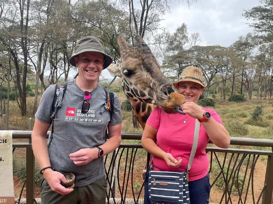 Nairobi:Giraffe Center, Baby Elephant and Beads factory Tour - Giraffe Centre: hand-feeding giraffes and the small moments that matter
